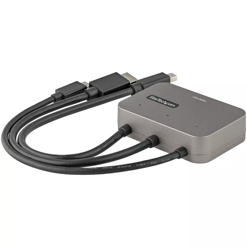 StarTech.com 3-w-1 adapter multiport na HDMI - 4K 60Hz USB-C, HDMI lub Mini DisplayPort na HDMI do sal konferencyjnych - cyfrowy adapter AV do podłączenia monitora/wyświetlacza HDMI