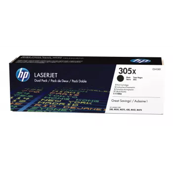 HP 305X 2-pack High Yield Black Original LaserJet Toner Cartridges