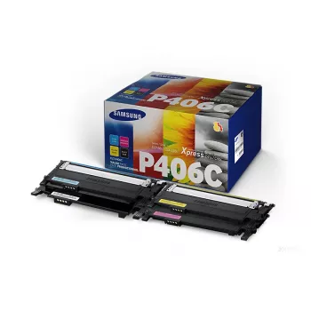 Samsung CLT-P406C oryginalny zestaw tonerów 4 szt. Czarny, Niebieski, Purpurowy, Żółty