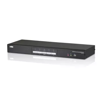 Przełącznik KVM ATEN 4-portowy USB DVI Dual-View z audio i hubem USB 2.0 (kable KVM w zestawie)