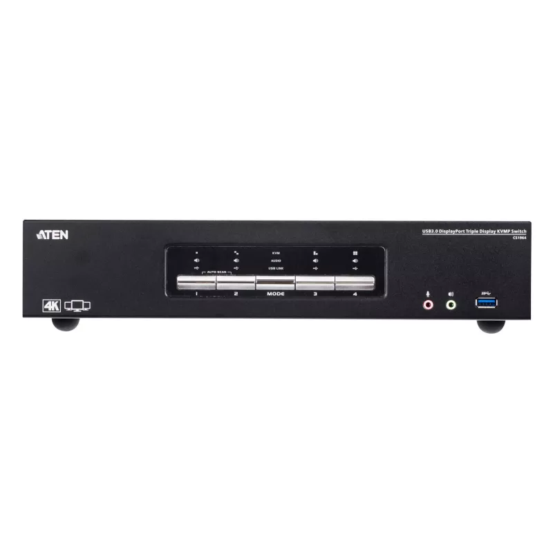 Przełącznik KVMP ATEN 4P USB3.0 4K DP TRIPLE VIEW