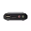 Przełącznik KVM ATEN 2-portowy USB-C DisplayPort Hybrid Cable, 4096 x 2160 pikseli, 4K Ultra HD, 0,74 W, czarny