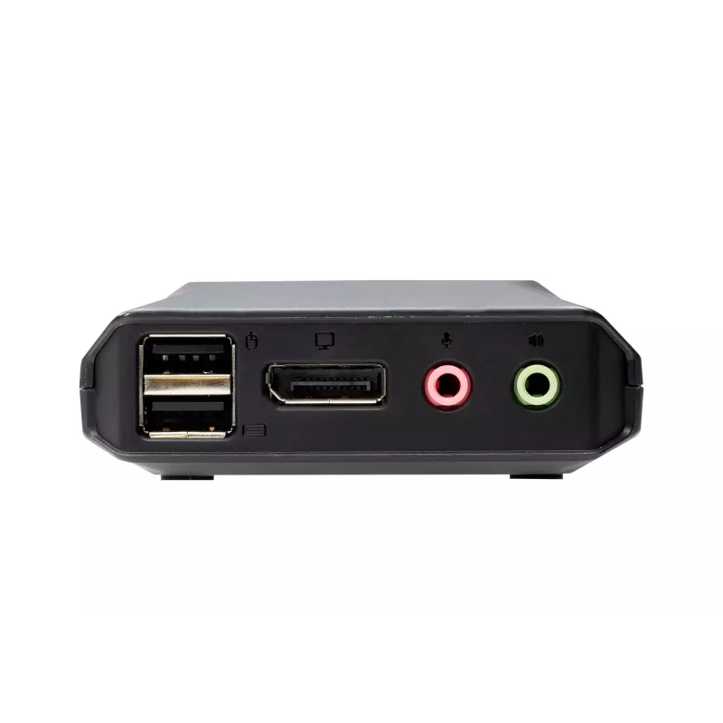 Przełącznik KVM ATEN 2-portowy USB-C DisplayPort Hybrid Cable, 4096 x 2160 pikseli, 4K Ultra HD, 0,74 W, czarny