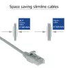 ACT szary 3 metry LSZH U/UTP CAT6 cienki kabel krosowy do centrum danych z bezpiecznymi wtykami RJ45