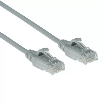 ACT Szary 1,5 metra LSZH U/UTP CAT6 cienki kabel krosowy do centrów danych z wtykami RJ45 bez zaczepów