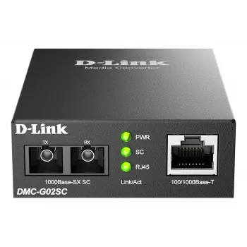 D-Link 100/1000Base-T na 1000Base-SX SC konwerter mediów światłowodowych wielomodowych (550 m)