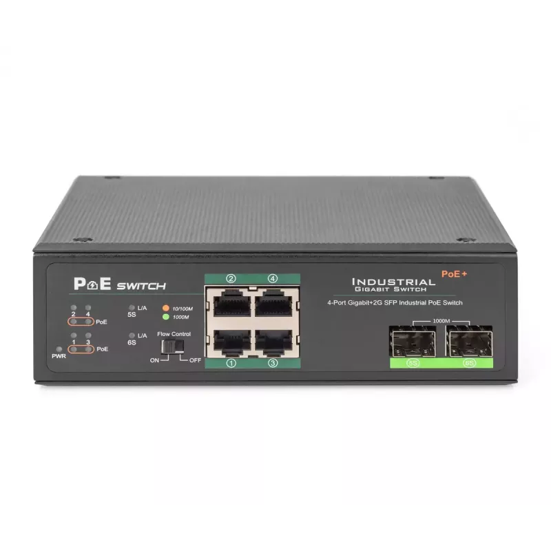 Przełącznik niezarządzalny Digitus DN-651109 4 porty Gigabit Ethernet PoE