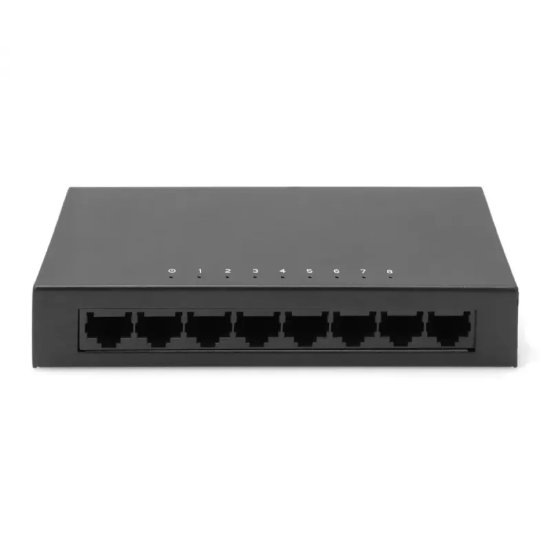 Niezarządzalny przełącznik Digitus 8-portowy 10/100 Mbps Fast Ethernet, obudowa metalowa