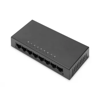 Niezarządzalny przełącznik Digitus 8-portowy 10/100 Mbps Fast Ethernet, obudowa metalowa