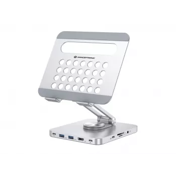 Conceptronic DONN26G, Srebrny, Tablet, Stojak multimedialny, Aluminium, 100 W, MicroSD (TransFlash), SD, SDHC, SDXC