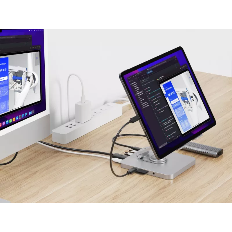 Conceptronic DONN26G, Srebrny, Tablet, Stojak multimedialny, Aluminium, 100 W, MicroSD (TransFlash), SD, SDHC, SDXC