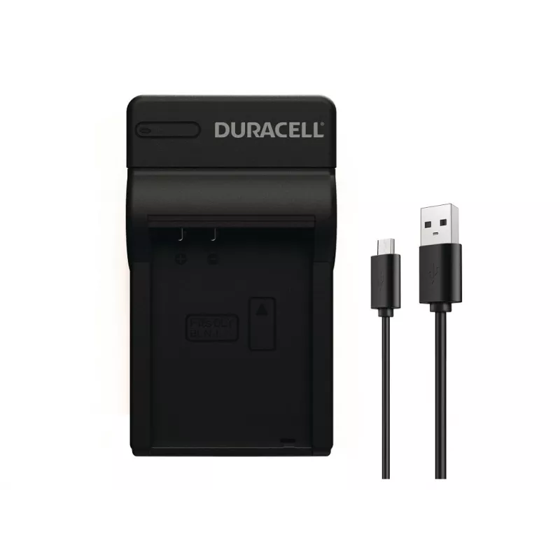 Ładowarka do akumulatora aparatu cyfrowego Duracell, USB, ładowarka wewnętrzna, Olympus BLN-1, czarny, 5 V, 5 V