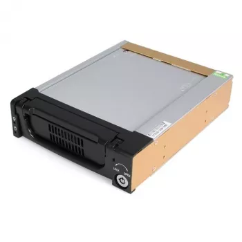 StarTech.com Czarna aluminiowa 5,25 inch niezawodna kieszeń mobilna SATA dla dysku twardego