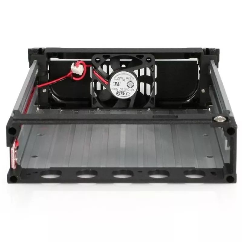 StarTech.com Czarna aluminiowa 5,25 inch niezawodna kieszeń mobilna SATA dla dysku twardego