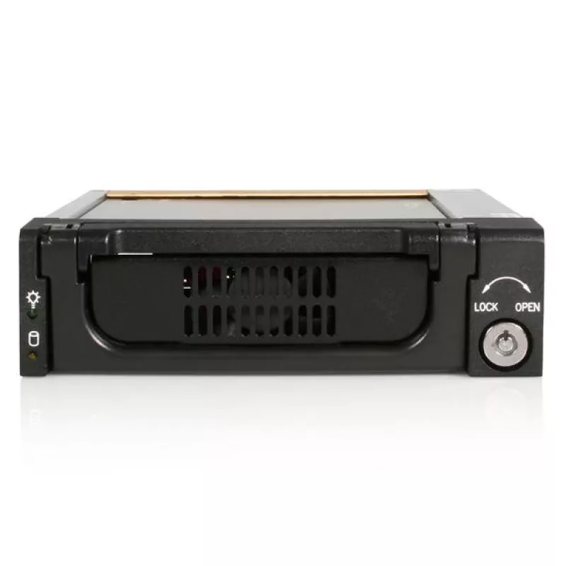 StarTech.com Czarna aluminiowa 5,25 inch niezawodna kieszeń mobilna SATA dla dysku twardego