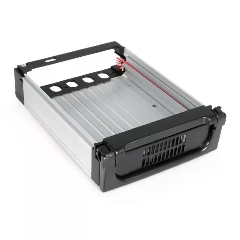 StarTech.com Czarna aluminiowa 5,25 inch niezawodna kieszeń mobilna SATA dla dysku twardego