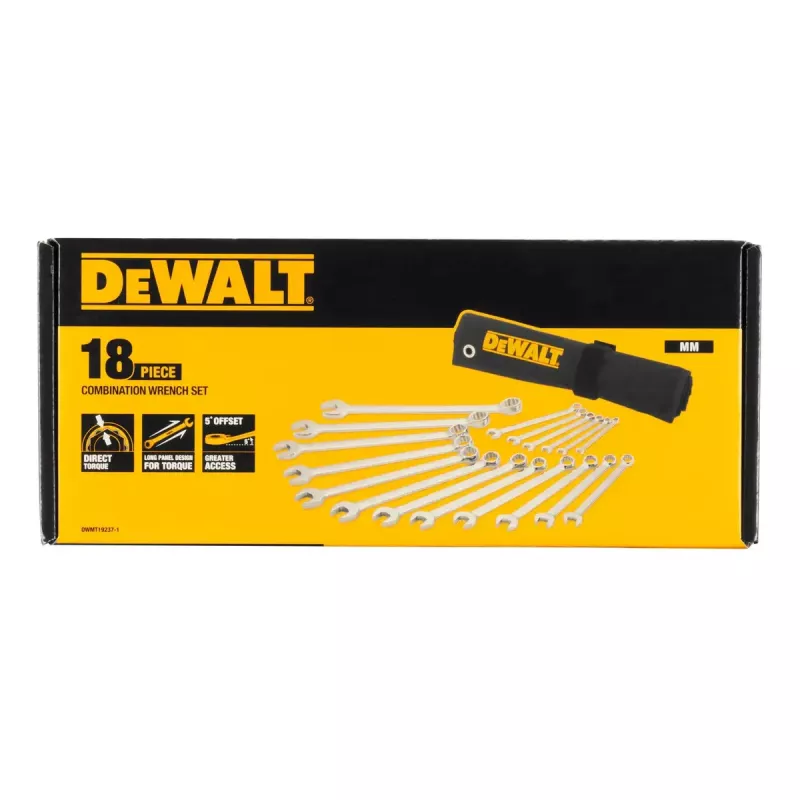 Komplet kluczy płasko-oczkowych DeWALT DWMT19237-1 18 szt.