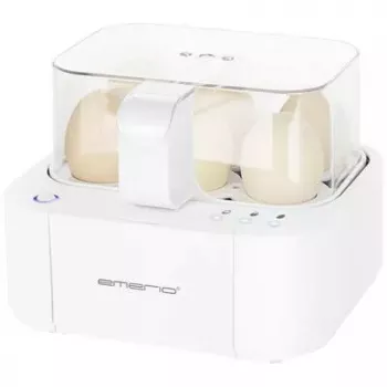 Jajowar Emerio EB-115560.12 — pojemność 6 jaj, biała obudowa, wskaźnik świetlny, waga 1,01 kg