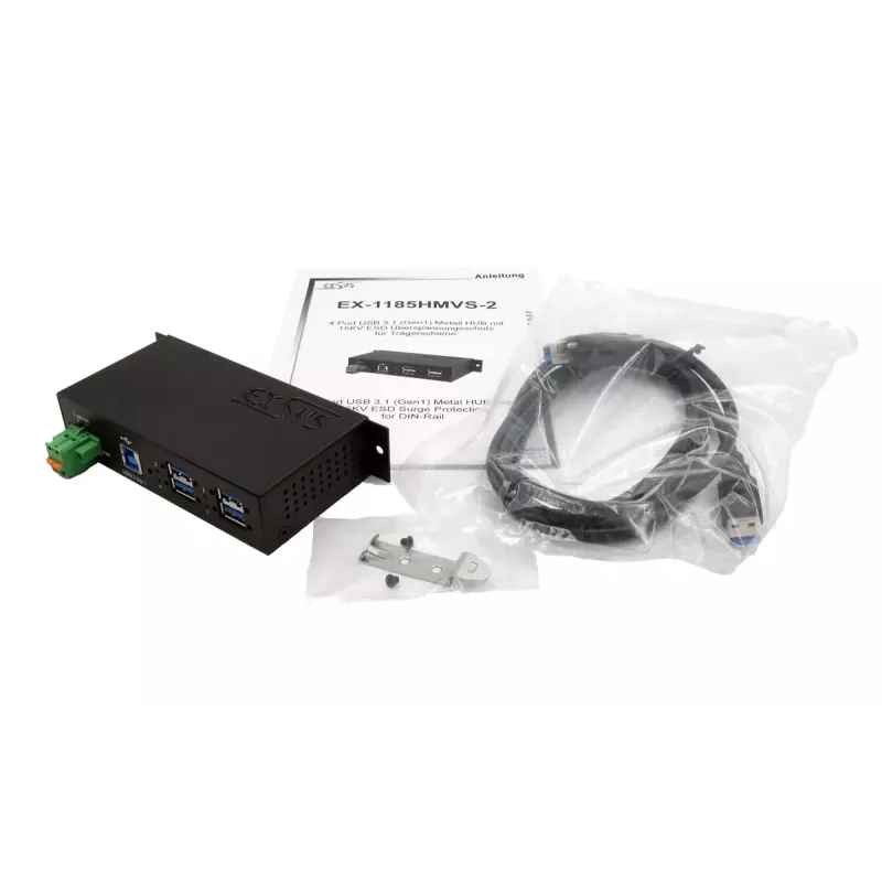 Koncentrator USB EXSYS EX-1185HMVS-2