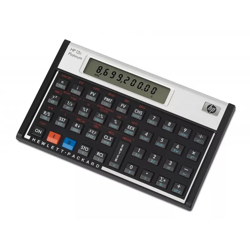 Kalkulator HP 12c, biurkowy, finansowy, aluminium, czarny