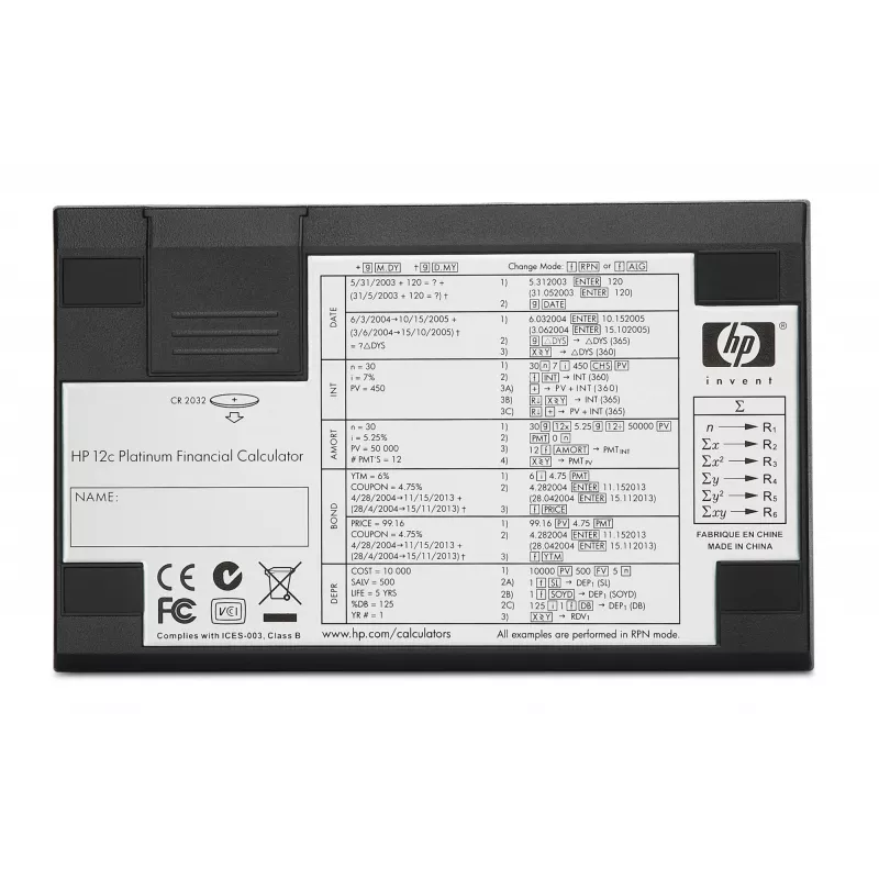 Kalkulator HP 12c, biurkowy, finansowy, aluminium, czarny