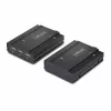 Przedłużacz KVM StarTech.com DisplayPort przez światłowód, 4K 60Hz, zestaw przedłużacza konsoli, do 300 m (wielomodowy) z preinstalowanymi modułami SFP+, 3x USB HID