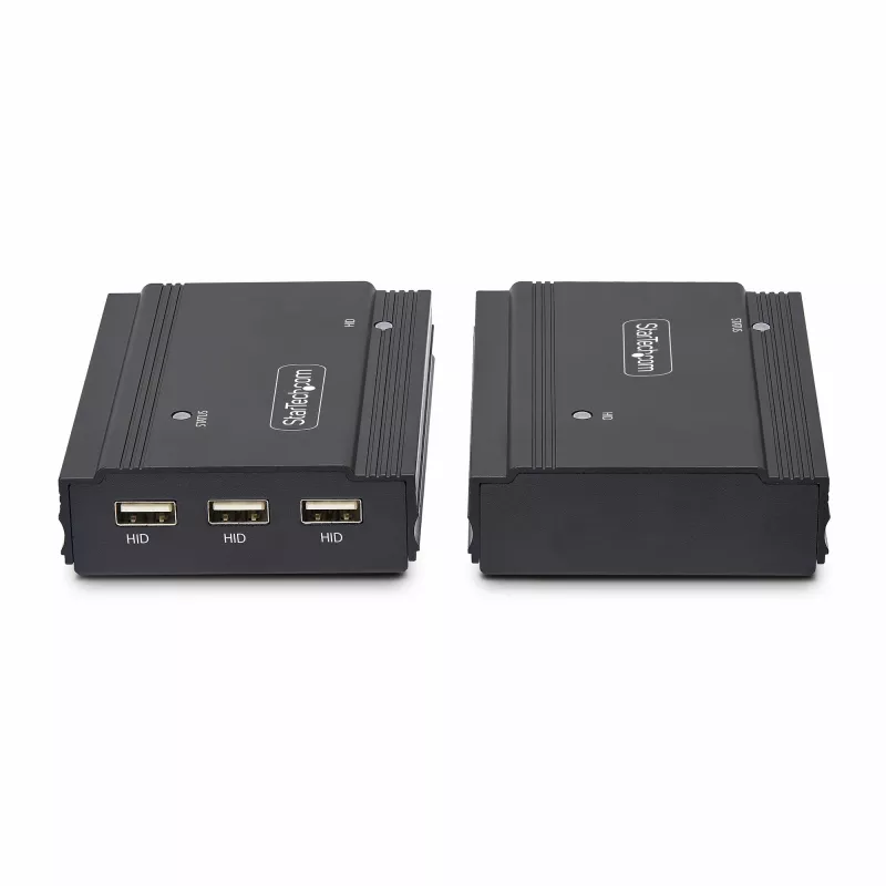 Przedłużacz KVM StarTech.com DisplayPort przez światłowód, 4K 60Hz, zestaw przedłużacza konsoli, do 300 m (wielomodowy) z preinstalowanymi modułami SFP+, 3x USB HID