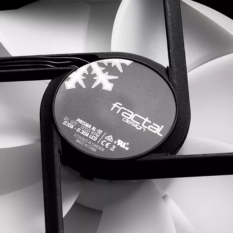 Wentylator Fractal Design Prisma AL-12 12 cm Czarny Biały