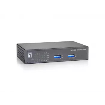 LevelOne 16-portowy przełącznik Fast Ethernet PoE, 90 W, Fast Ethernet (10/100), Full duplex, Power over Ethernet (PoE), Możliwość montażu na ścianie
