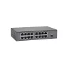 LevelOne 16-portowy przełącznik Fast Ethernet PoE, 90 W, Fast Ethernet (10/100), Full duplex, Power over Ethernet (PoE), Możliwość montażu na ścianie