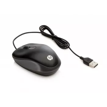Mysz HP USB Travel, symetryczna, optyczna, USB Type-A, 1000 DPI, czarna