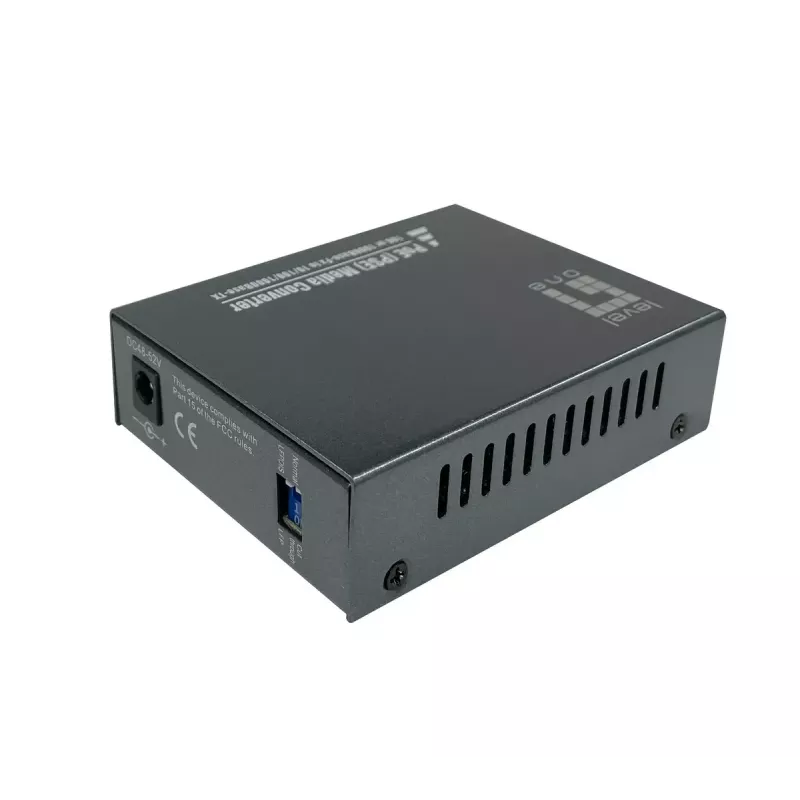 Konwerter mediów LevelOne RJ45 na SC Gigabit, PoE PSE, światłowód jednomodowy, 20 km