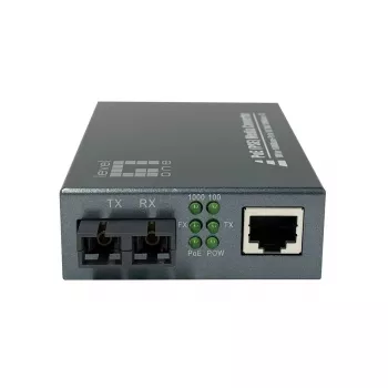 Konwerter mediów LevelOne RJ45 na SC Gigabit, PoE PSE, światłowód jednomodowy, 20 km