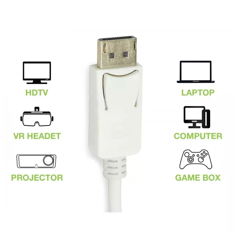 Techly IADAP DP-HDMIFP video adapter kablowy 0.2 m DisplayPort HDMI biały