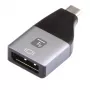 Techly IADAP USBC-DP4K Adapter graficzny USB 3840 x 2160 pikseli Czarny, Srebrny