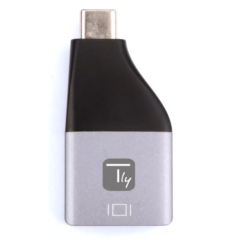 Techly IADAP USBC-DP4K Adapter graficzny USB 3840 x 2160 pikseli Czarny, Srebrny
