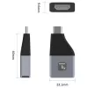 Techly IADAP USBC-HDMI4K Adapter graficzny USB 4096 x 2160 pikseli Czarny, Srebrny
