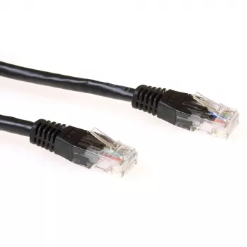 ACT Czarny 2-metrowy kabel krosowy U/UTP CAT6 ze złączami RJ45