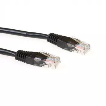 ACT Czarny 7-metrowy kabel krosowy U/UTP CAT6 ze złączami RJ45