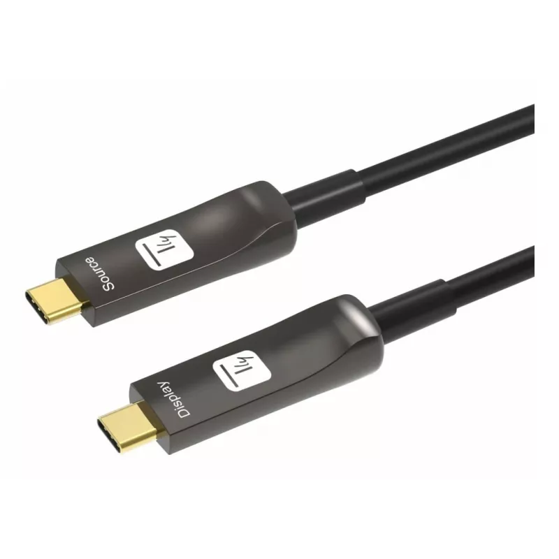 Techly ICOC-U3C-HY-020 kabel USB 20 m USB C Czarny