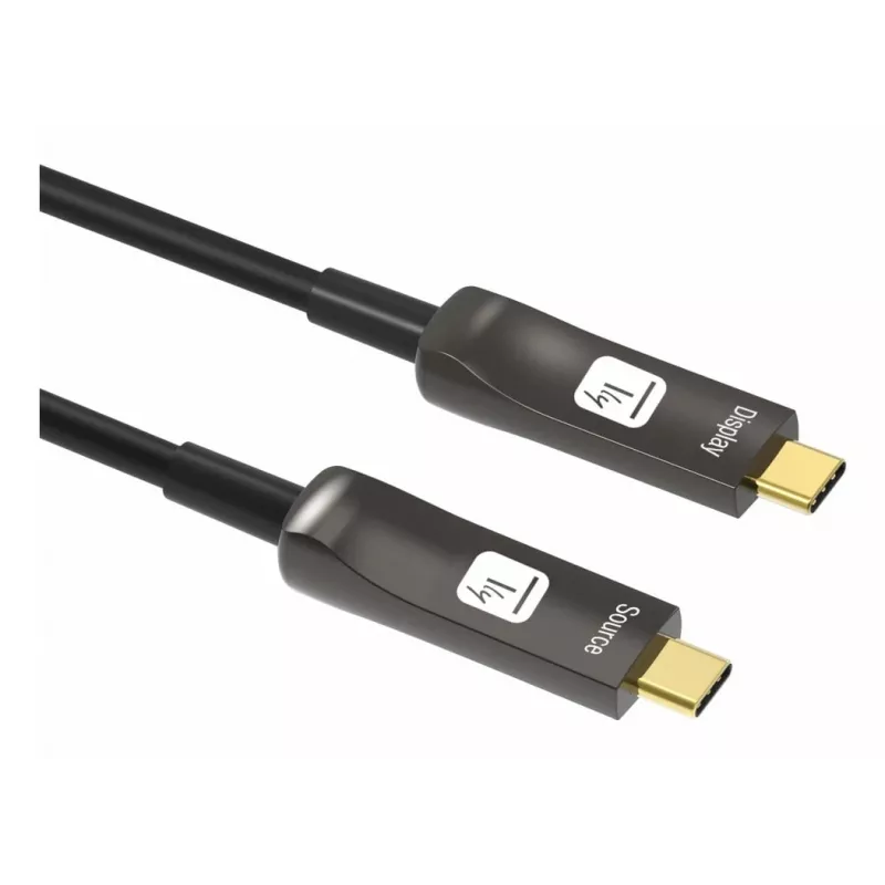 Techly ICOC-U3C-HY-020 kabel USB 20 m USB C Czarny