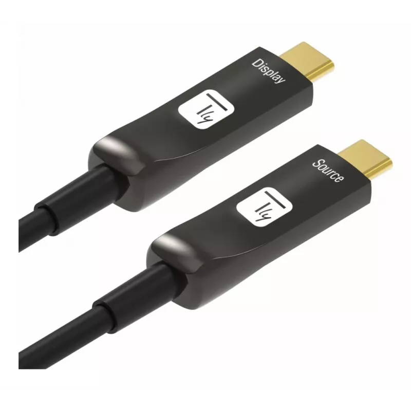 Techly ICOC-U3C-HY-020 kabel USB 20 m USB C Czarny