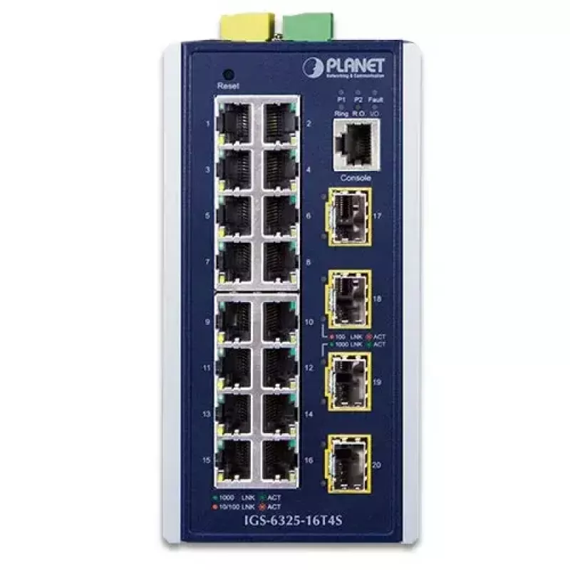 Zarządzalny przełącznik Gigabit Ethernet L3 PLANET IGS-6325-16T4S 16 portów
