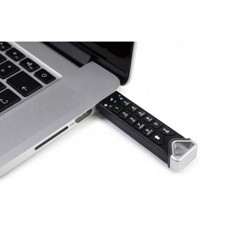iStorage datAshur PRO2 4 GB | Bezpieczny pendrive | Certyfikat FIPS 140-2 poziom 3 | Sprzętowe szyfrowanie AES-XTS 256-bit | Zabezpieczenie hasłem | Odporny na kurz/wodę |