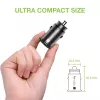 Techly Mini ładowarka samochodowa USB-A i USB-C Quick Charge 3.0 38W w czarnym metalu
