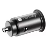 Techly Mini ładowarka samochodowa USB-A i USB-C Quick Charge 3.0 38W w czarnym metalu