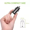 Techly Mini ładowarka samochodowa USB-A i USB-C Quick Charge 3.0 38W w czarnym metalu
