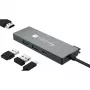 Techly IUSB32C-HUB4HPD stacja dokująca/replikator portów do laptopa Przewodowa USB 3.2 Gen 2 (3.1 Gen 2) Typ-C Szary