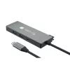 Techly IUSB32C-HUB4HPD stacja dokująca/replikator portów do laptopa Przewodowa USB 3.2 Gen 2 (3.1 Gen 2) Typ-C Szary