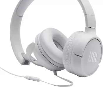 JBL Tune 500 BIAŁY, Przewodowe, 20 - 20000 Hz, Muzyka, 148 g, Słuchawki, Biały
